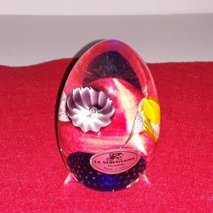 La Serenissima Murano Egg Paperweight